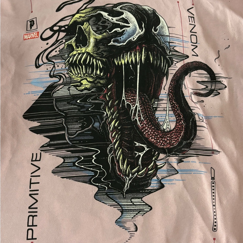 Primitive X Marvel Men's Pink Venom Graphic Hoodie